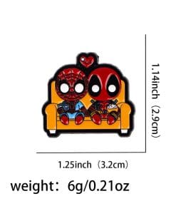 Deadpool and Spiderman Chibi Pals Enamel Pin - Image 4