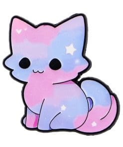 Gradient Pink Cat 'Wishing Star' Enamel Pin