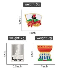 Alternative view of Russian 'Kazansky Railway Station' Enamel Pin