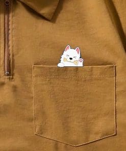 Alternative view of Lovely Pet 'Peeking Samoyed' Enamel Pin