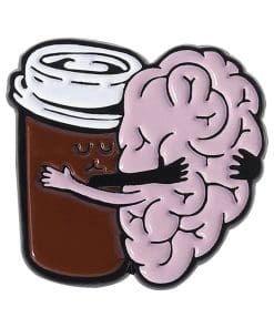 My Brain Loves Coffee Enamel Pin
