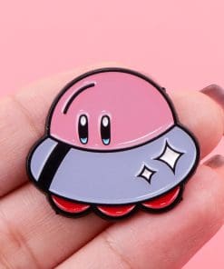 Alternative view of KIrby 'Space Adventure' Enamel Pin