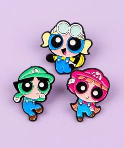 Powerpuff Girls ‘Set of 3 Super Mario Girls’ Enamel Pin