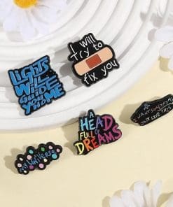 Alternative view of Rock Band ‘Coldplay x BTS Song | My Universe’ Enamel Pin