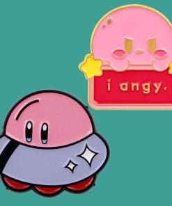 KIrby 'Set of 2 Space Angy' Enamel Pin