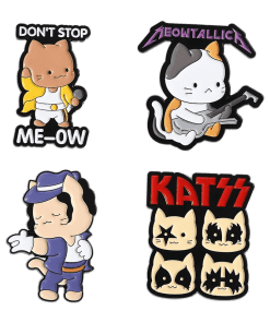Cat Rock Band 'Set of 4 Rock Star' Enamel Pin