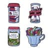 Reading Reminder 'Set of 4 Book Lover' Enamel Pin