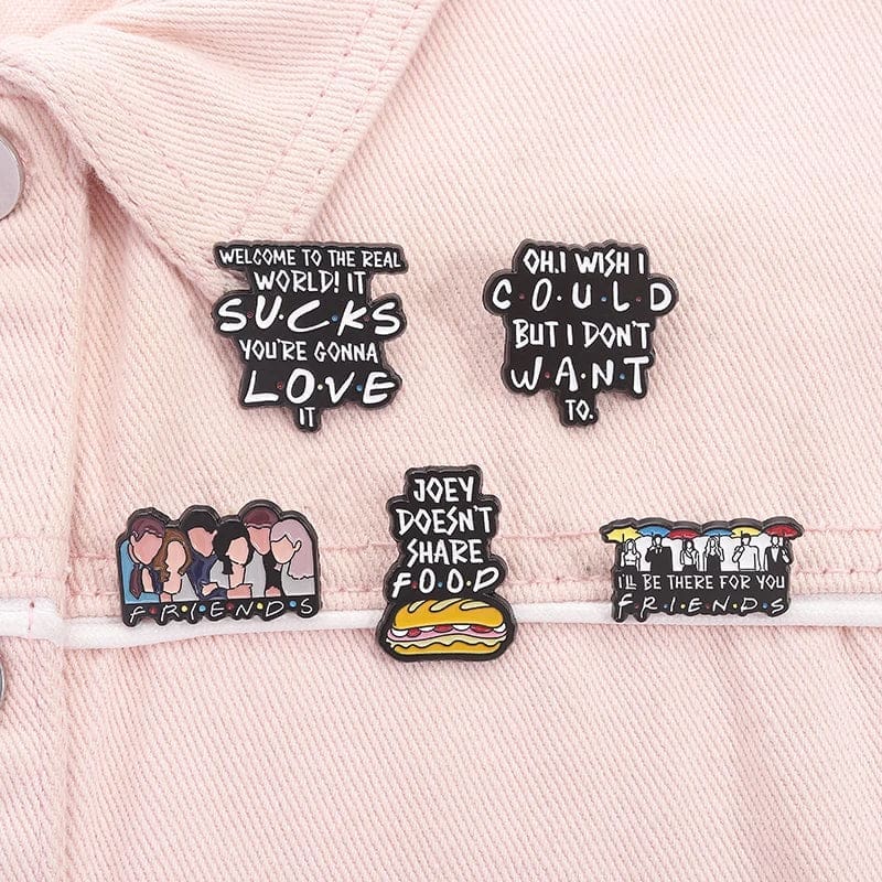 Friends Meme 'Welcome To the Real World' Enamel Pin - Image 2