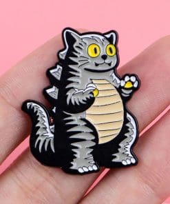 Alternative view of Monster Cat 'Catzilla' Enamel Pin