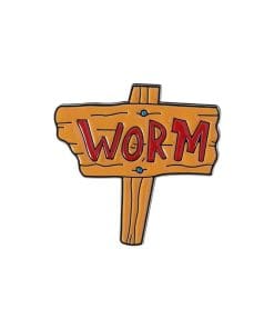 SpongeBob SquarePants 'Worm Signage' Enamel Pin