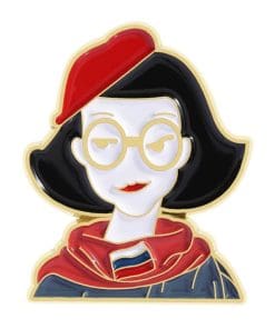 Russian 'Patriotic Lady' Enamel Pin