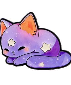 Gradient Purple Cat 'Star Light' Enamel Pin