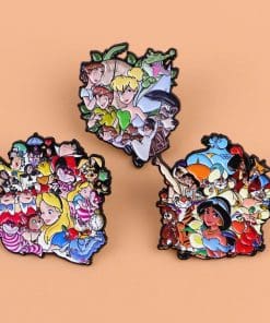 Alternative view of Alice in Wonderland 'Alice and the Gang' Enamel Pin
