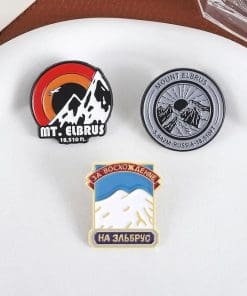 Alternative view of Russia Mountain 'Ascent To Elbrus' Enamel Pin