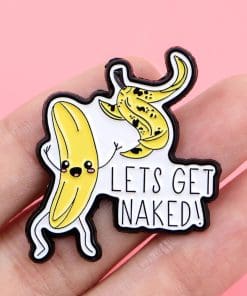 Alternative view of Funny Banana 'Let's Get Naked' Enamel Pin