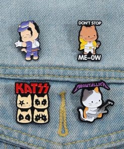 Cat Rock Band 'Meowtallica aka Metallica' Enamel Pin - Image 3