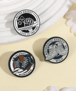 Alternative view of Canvas Sneakers 'Set of 3 Street Wise' Enamel Pin