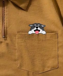 Alternative view of Lovely Pet 'Peeking American Bully' Enamel Pin