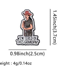 Tour Guide 'I'm Tired of This Grandpa' Enamel Pin - Image 4