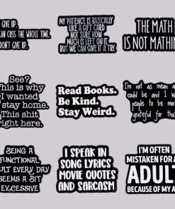 Alternative view of Funny Thoughts 'Read Books Be Kind Stay Weird' Enamel Pin