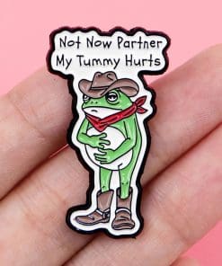 Alternative view of Funny Frog 'Set of 2 Anxiety Feels' Enamel Pin