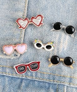 Alternative view of Summer Sunglasses 'Heart' Enamel Pin