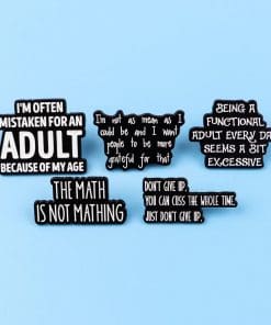 Alternative view of Funny Thoughts 'I'm Not As Mean As I Could Be and...' Enamel Pin