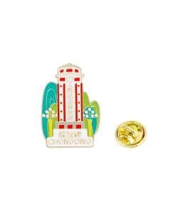 China Scenic Spots 'Jiefangbei  | Chongqing Times Square' Enamel Pin