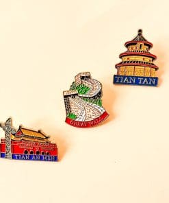 Alternative view of China Famous Landmark 'Tian An Men' Enamel Pin