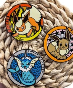 Alternative view of Pokemon Round Kawaii 'Vaporeon' Enamel Pin