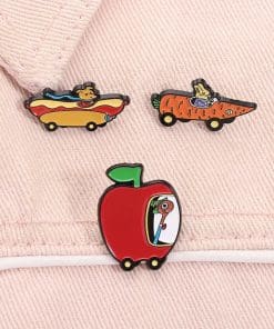 Alternative view of Busytown 'Billy Dog | Hotdog Car' Enamel Pin