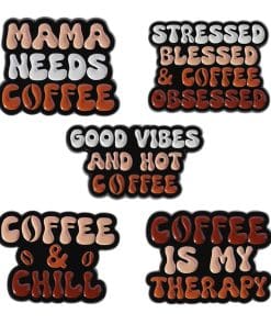 Coffee 'Set of 5 Hot and Cold Vibes' Enamel Pin