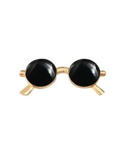 Summer Sunglasses 'Gold Round' Enamel Pin