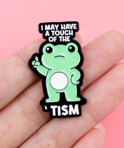 Alternative view of Kawaii Frog I May Have A Touch of the Autism Enamel Pin