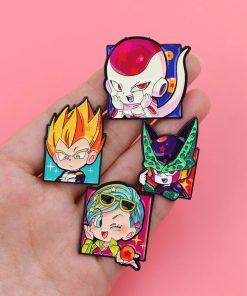 Alternative view of Dragon Ball Z Chibi Cell Portrait Enamel Pin