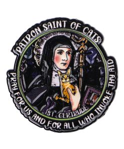 St Gertrude Patron Saint of Cats Enamel Pin