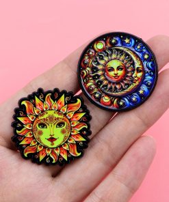Alternative view of Stunning Sun Enamel Pin