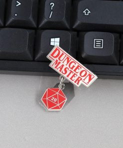Alternative view of Dungeons & Dragons Dungeon Master D20 Dice Pendant Enamel Pin