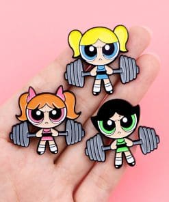Alternative view of Powerpuff Girls Cool Warrior Bubbles Enamel Pin