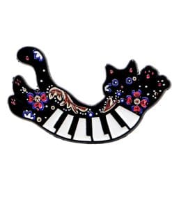 Flower Cat 'Piano Body' Enamel Pin
