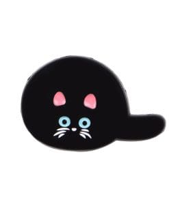Fat Black Cat 'Roll Over' Enamel Pin