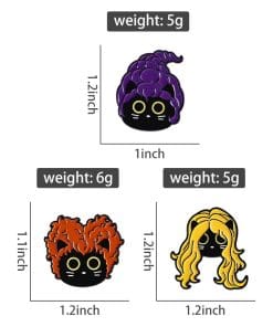 Hocus Pocus Black Cat x Sarah Hair Enamel Pin - Image 4