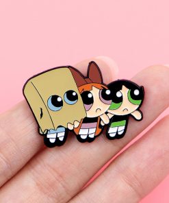 Alternative view of Powerpuff Girls Hiding Bubbles Enamel Pin