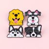 Kawaii Pet Peeking  Set of 4 Dogs Enamel Pin