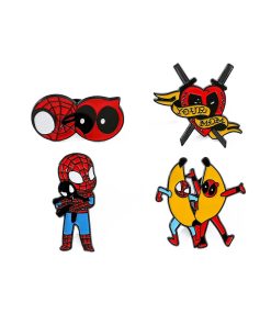 Deadpool Set of 4 Funny Tandem Enamel Pin