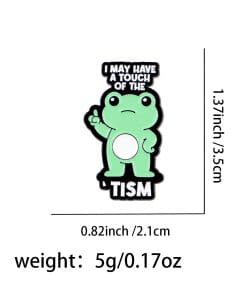Kawaii Frog I May Have A Touch of the Autism Enamel Pin - Image 4