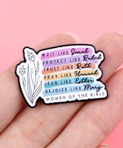 Alternative view of Christian Quotes Enamel Pin Flowers Brooch Pines Lapel Pins Badge on Backpack Clothing Accessories Fashion Jewelry Friends Gifts