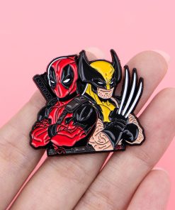 Alternative view of Wolverine x Deadpool BFF Enamel Pin