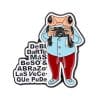 Frog Photographer Debi Darte Mas Beso y Abrazo Las Vece Que Pude Enamel Pin