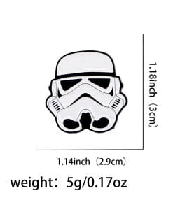 Alternative view of Str Wars 'Stormtrooper Head' Enamel Pin